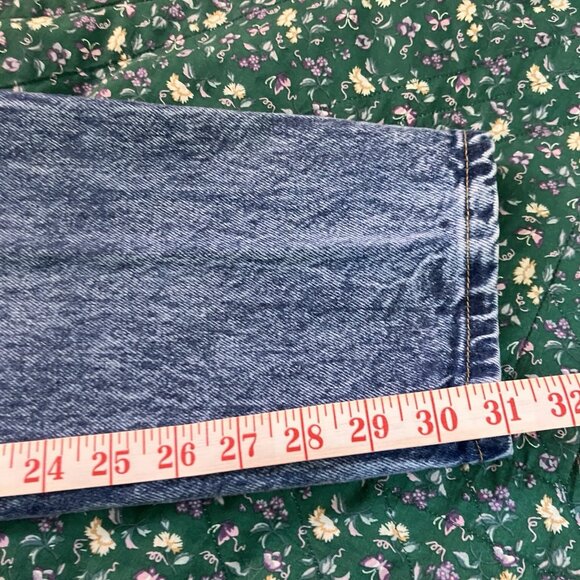 Vintage Lee Cooper Jeans Womens Floral Embroidered High Rise Acid Wash 90s - Picture 10 of 11